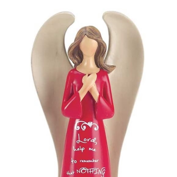 Lord Help Me to Remember Red Hearts Angel Figurine Gift - Picture 2 of 8
